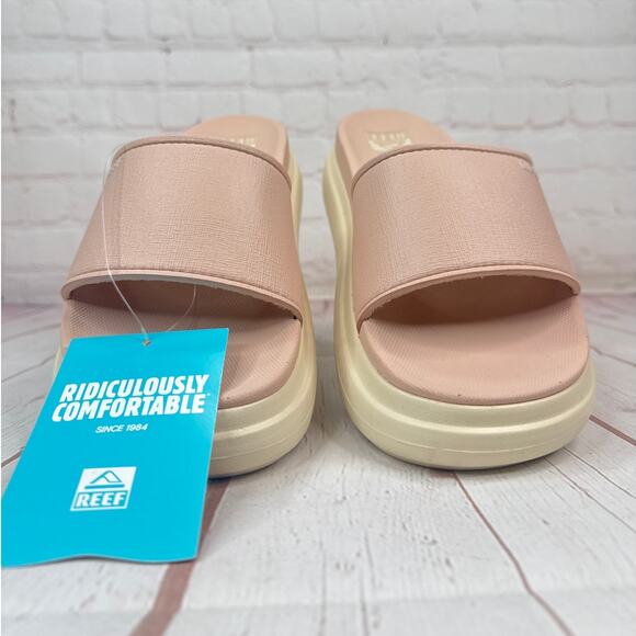 Reef Cushion Bondi Bay Cameo Rose Platform Slides Sandals Women’s Size 8 - Picture 5 of 10